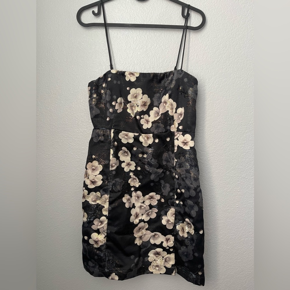 Urban Outfitters Floral Jacquard Mini Dress